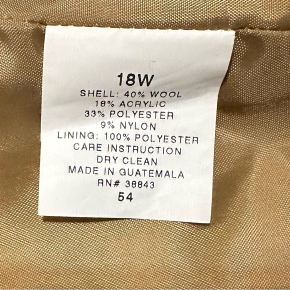 VTG MACKINGTOSH NEW ENGLAND HERRINGBONE WOOL BLEND FULL LENGTH SWING COAT. Sz18W - Picture 5 of 13